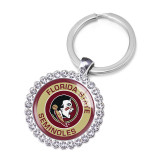 NCAA School Team Alliance Crystal Glass Alloy Keychain