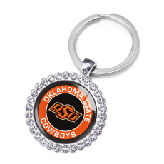 NCAA School Team Alliance Crystal Glass Alloy Keychain