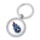 NFL Rugby League Crystal Glass Alloy Keychain