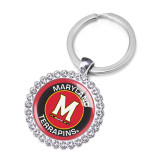 NCAA School Team Alliance Crystal Glass Alloy Keychain