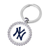 MLB  NEW baseball team Crystal Glass Alloy Keychain