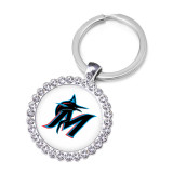 MLB  NEW baseball team Crystal Glass Alloy Keychain