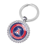 NCAA School Team Alliance Crystal Glass Alloy Keychain