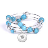 Natural Red Agate Bracelet Turquoise Multilayer Bracelet fit  20MM Snaps button  wholesale