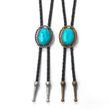 Turquoise Hip Hop bolo tie necklace