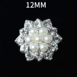 12MM Metal pearl snap button charms