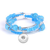 Natural Red Agate Bracelet Turquoise Multilayer Bracelet fit  20MM Snaps button  wholesale