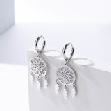 Stainless steel dream catcher earrings