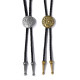 Petal style denim bolo tie necklace