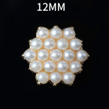 12MM Metal pearl snap button charms