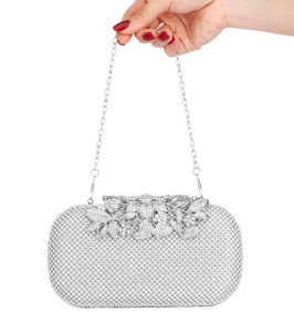 Dinner bag, handbag, diamond inlaid dress, evening bag