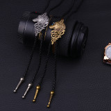 wolf Hip Hop bolo tie necklace