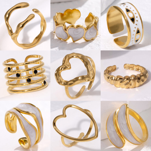 28 stainless steel open adjustable rings