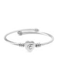 26 letter stainless steel bracelet titanium steel love letter bracelet open ladies Silver bracelet