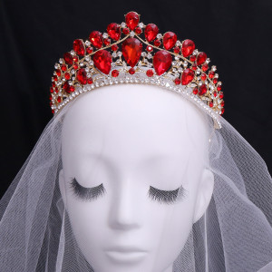 Alloy Crystal Crown Wedding Ball Party Bridal Crown