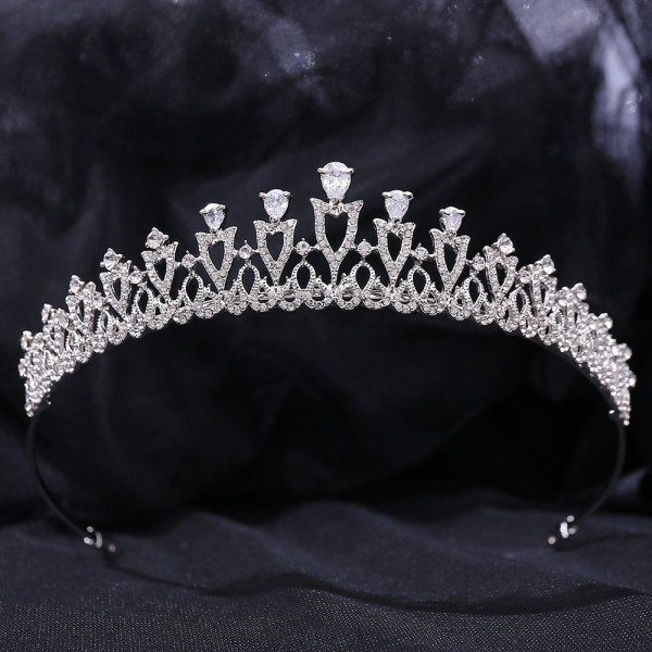 Alloy Crystal Crown Wedding Ball Party Bridal Crown