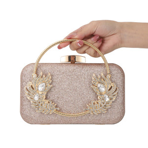 Dinner bag, handbag, diamond inlaid dress, evening bag