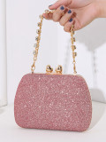 Dinner bag, handbag, diamond inlaid dress, evening bag
