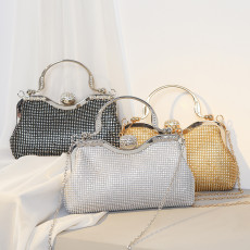 Dinner bag, handbag, diamond inlaid dress, evening bag