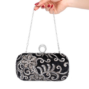Dinner bag, handbag, diamond inlaid dress, evening bag