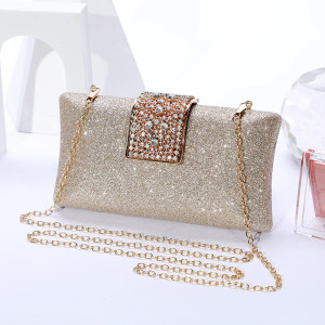 Dinner bag, handbag, diamond inlaid dress, evening bag