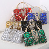 Dinner bag, handbag, diamond inlaid dress, evening bag