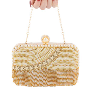 Dinner bag, handbag, diamond inlaid dress, evening bag