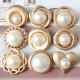 25MM love Flower Versatile metal pearl  snap button charms