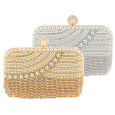 Dinner bag, handbag, diamond inlaid dress, evening bag