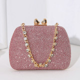 Dinner bag, handbag, diamond inlaid dress, evening bag