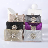Dinner bag, handbag, diamond inlaid dress, evening bag