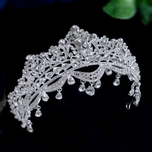 Alloy Crystal Crown Wedding Ball Party Bridal Crown