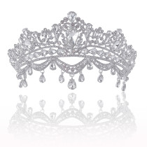 Alloy Crystal Crown Wedding Ball Party Bridal Crown