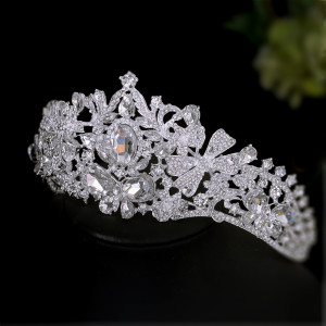 Alloy Crystal Crown Wedding Ball Party Bridal Crown