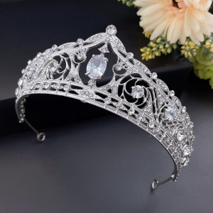 Alloy Crystal Crown Wedding Ball Party Bridal Crown