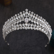 Alloy Crystal Crown Wedding Ball Party Bridal Crown