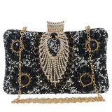 Dinner bag, handbag, diamond inlaid dress, evening bag