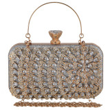 Dinner bag, handbag, diamond inlaid dress, evening bag