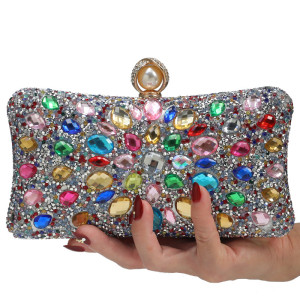 Dinner bag, handbag, diamond inlaid dress, evening bag