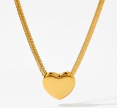 Stainless steel love pendant wax rope necklace