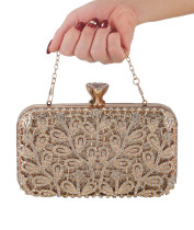 Dinner bag, handbag, diamond inlaid dress, evening bag