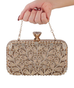 Dinner bag, handbag, diamond inlaid dress, evening bag