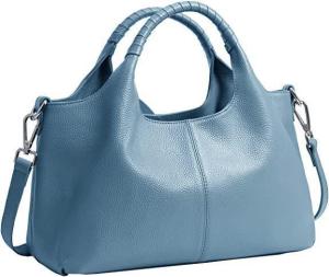 Leisure high-capacity soft leather crossbody shoulder handbag