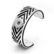Alloy bracelet with leather double side fit 20MM  Snaps button jewelry wholesale