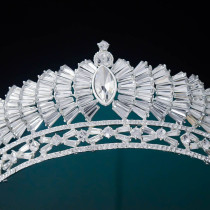 Alloy Crystal Crown Wedding Ball Party Bridal Crown