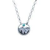 Vintage Turquoise Pendant Necklace
