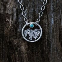 Vintage Turquoise Pendant Necklace