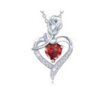Rose Love Diamond Pendant Necklace Valentine's Day Mother's Day Gift