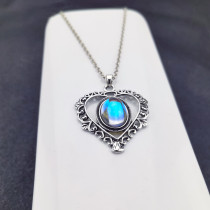 Hollow imitation moonlight stone Lover's Day gift necklace