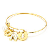 Mother's Day Love 26 Letter Stainless Steel Shell Bracelet